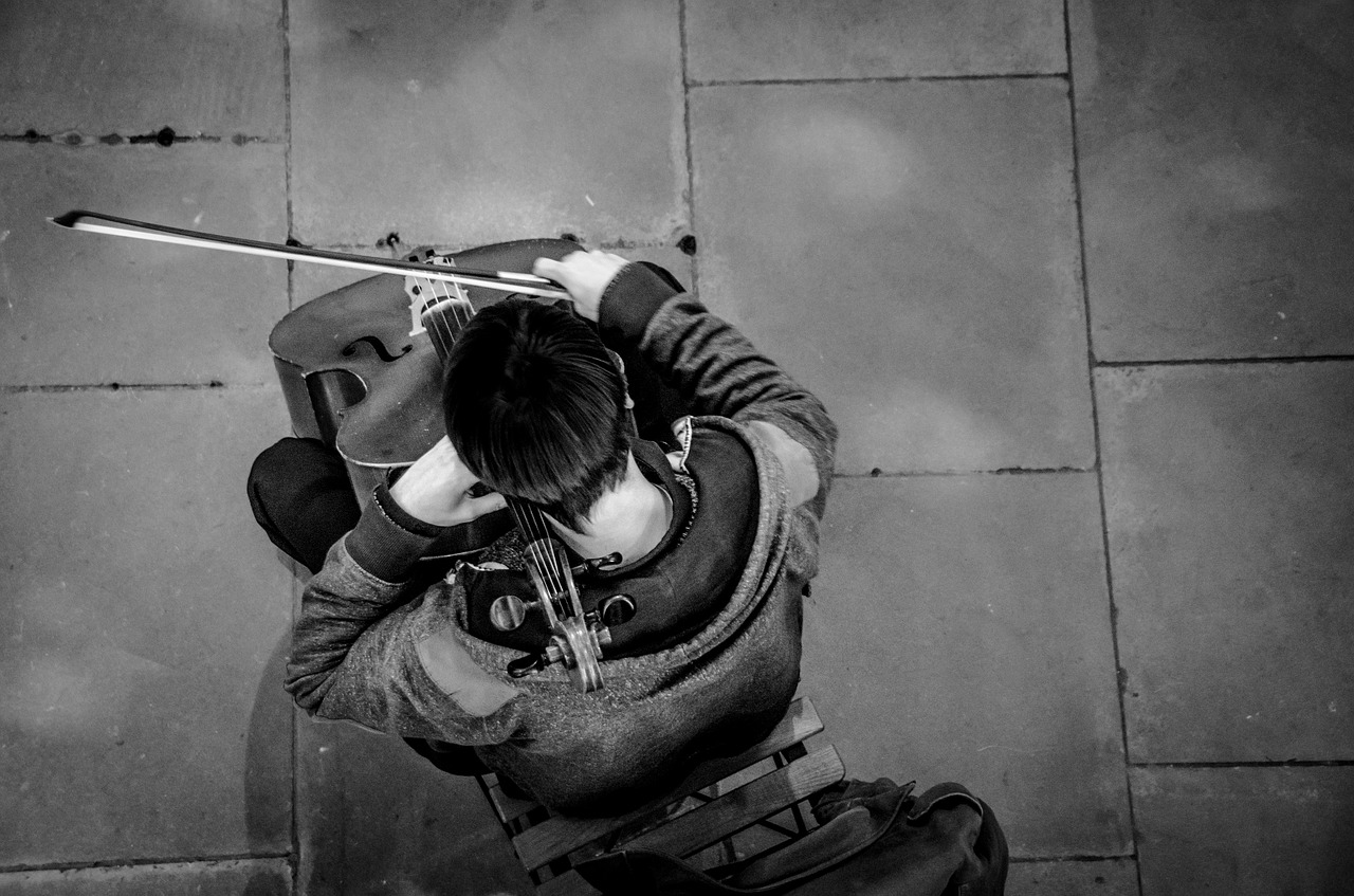 cello player busker free photo