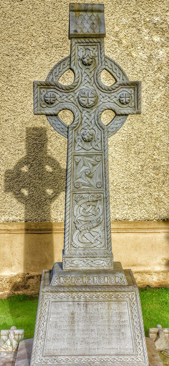 celtic cross headstone free photo