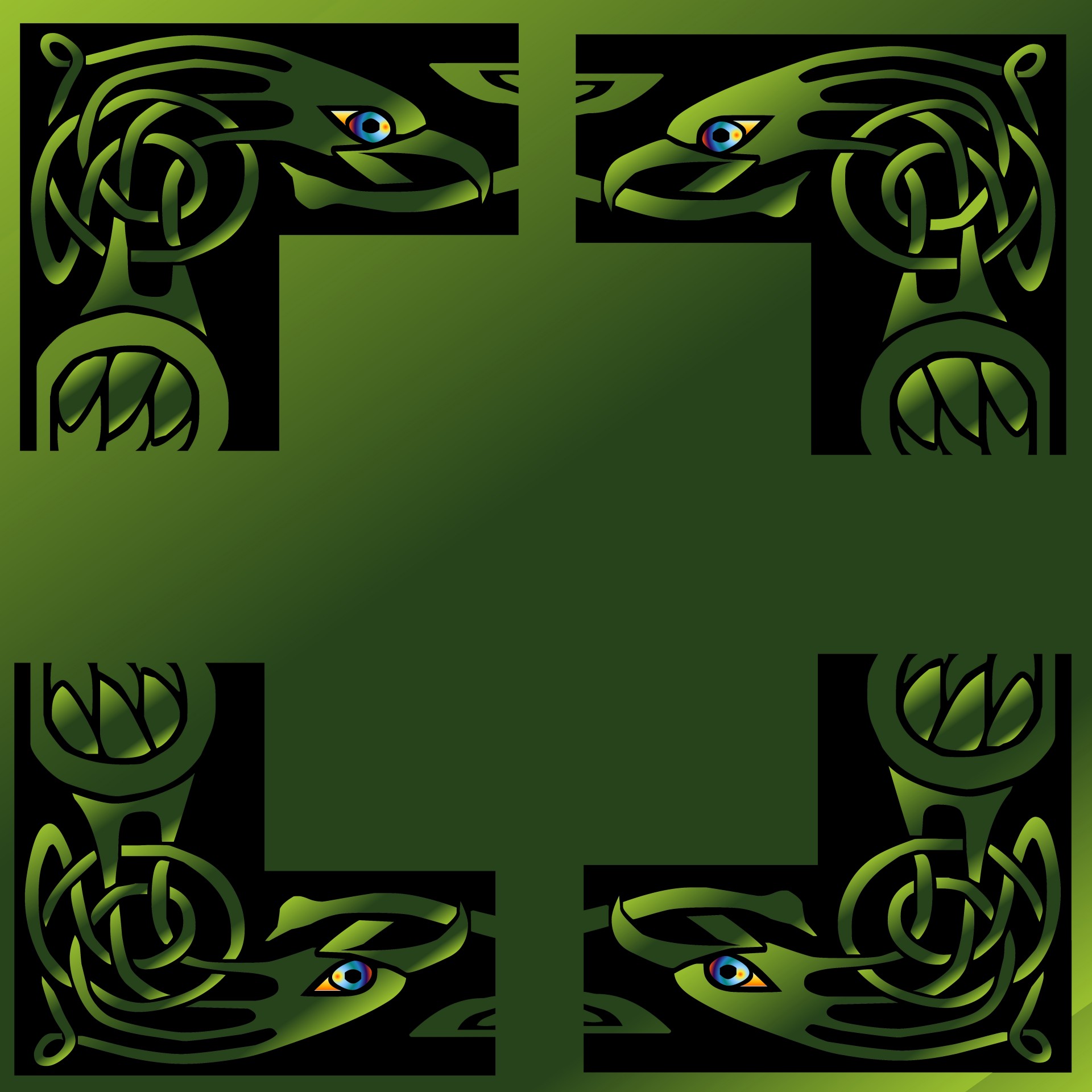 green frame celtic free photo