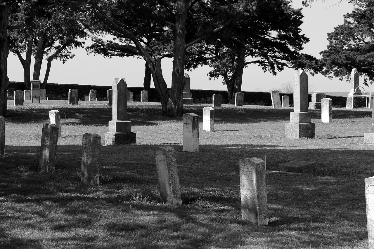 cemetery headstones graves free photo