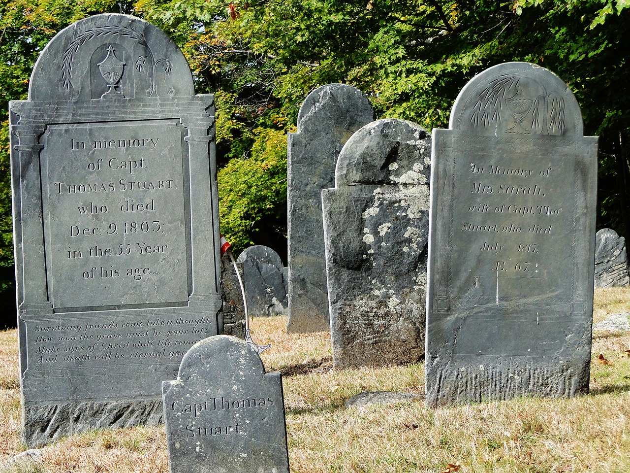 cemetery headstones graveyard free photo