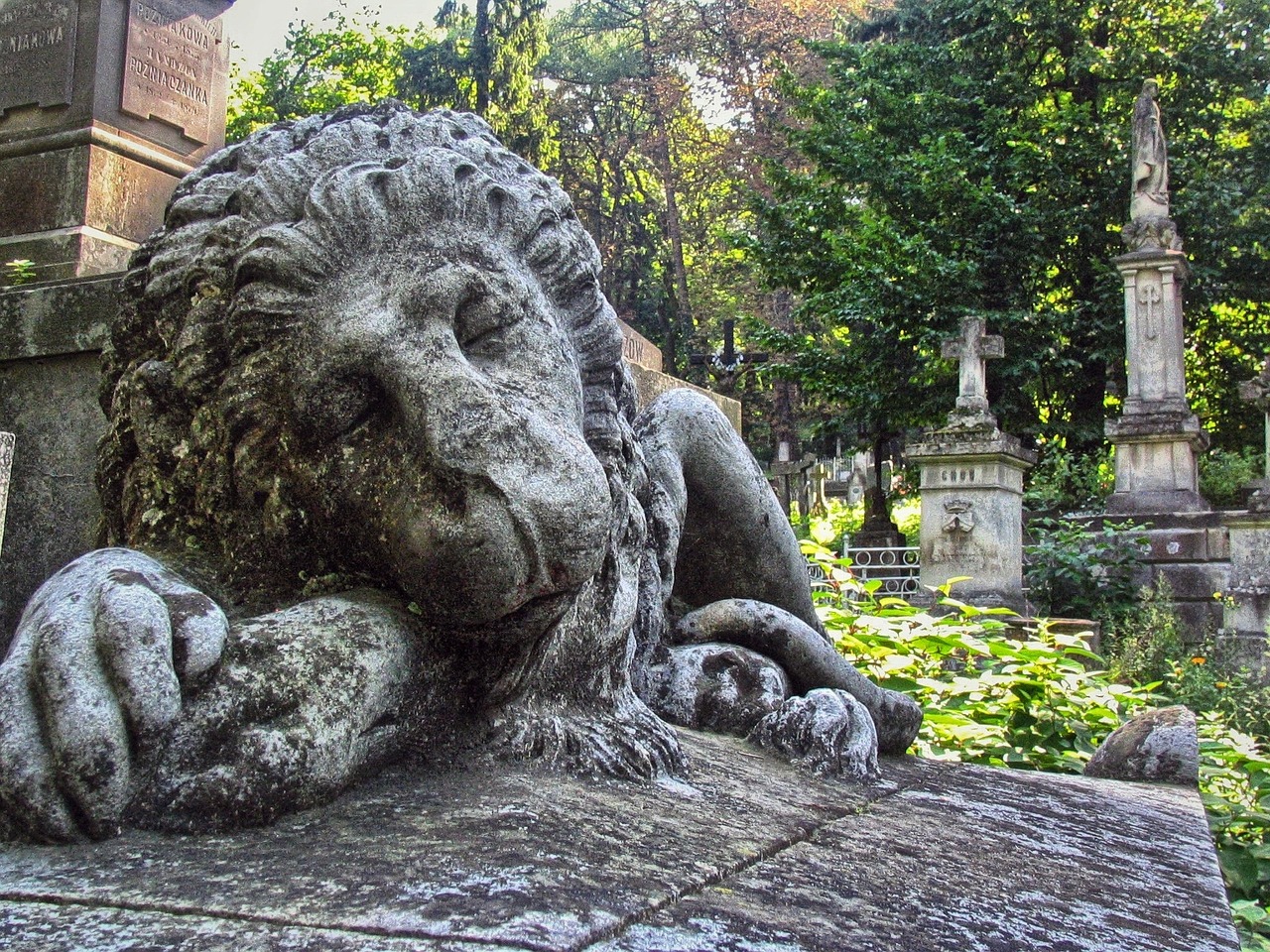 cemetery lychakiv cemetery sculpture free photo