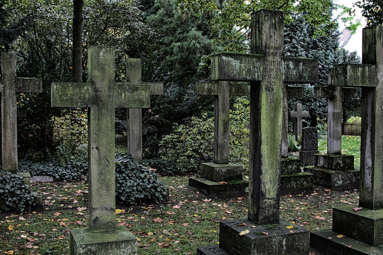 cemetery graves cross free photo