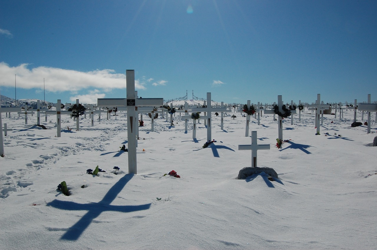 cemetery cross snow free photo