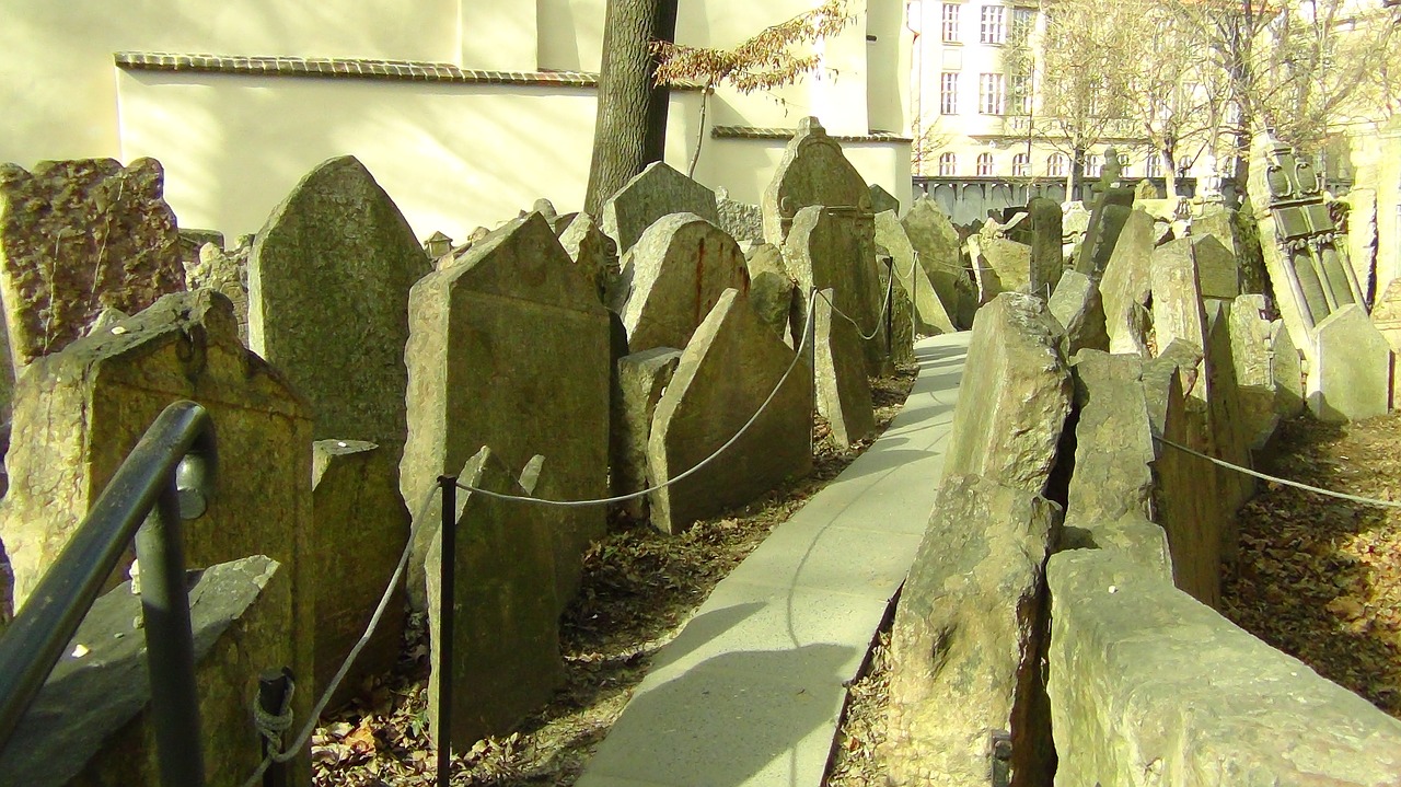 cemetery prague tombstone free photo