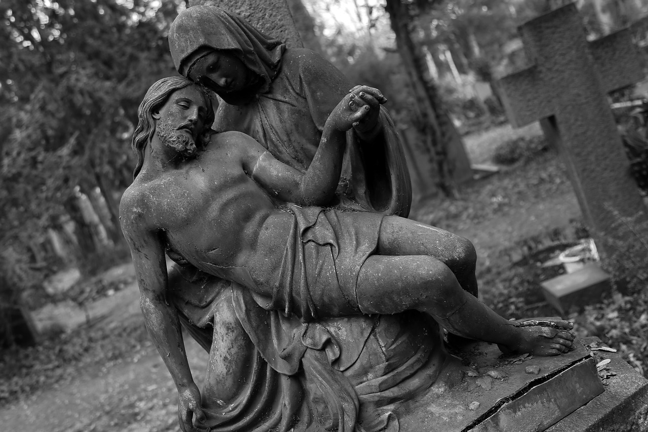cemetery art artwork free photo