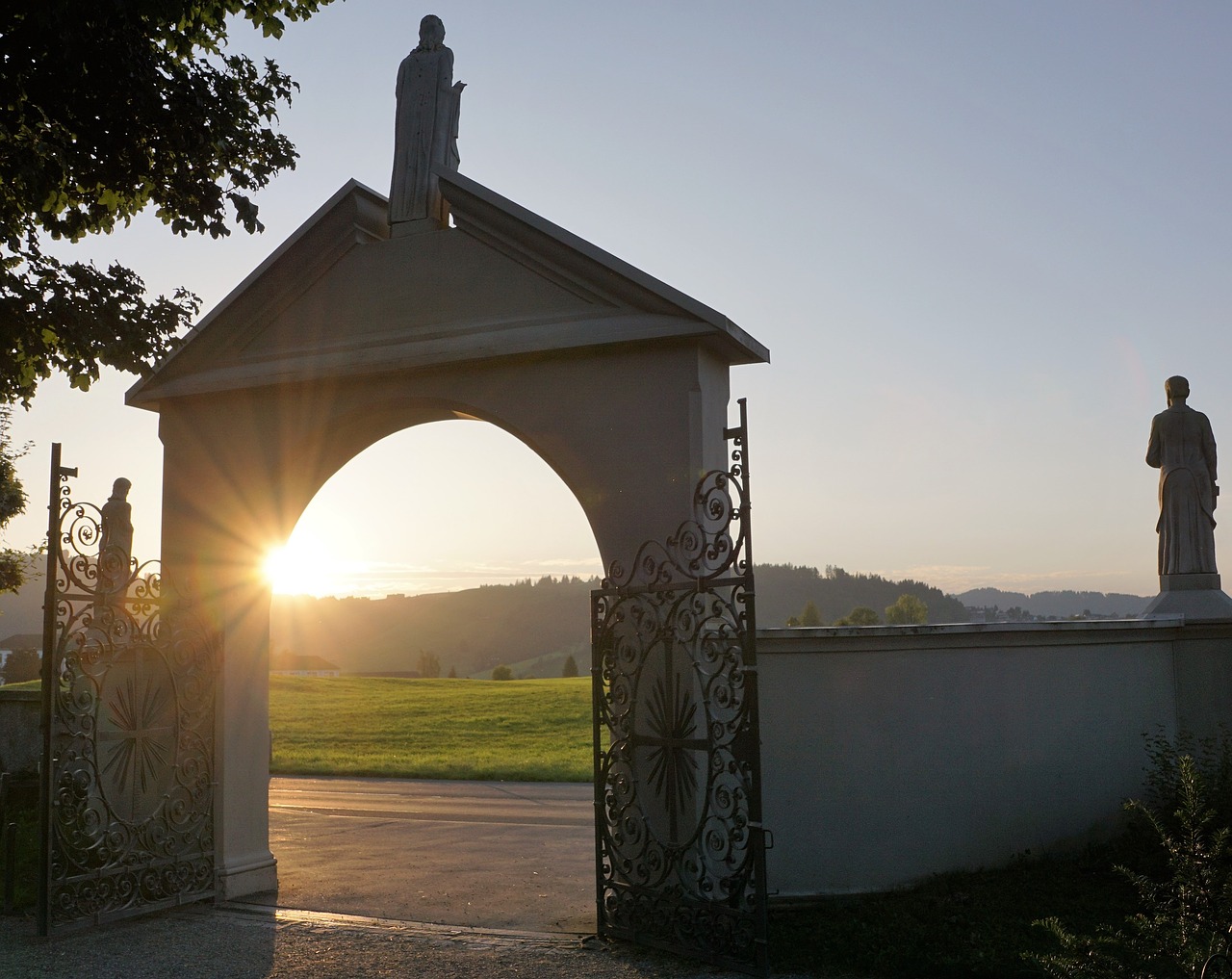 cemetery einsiedeln summer free photo