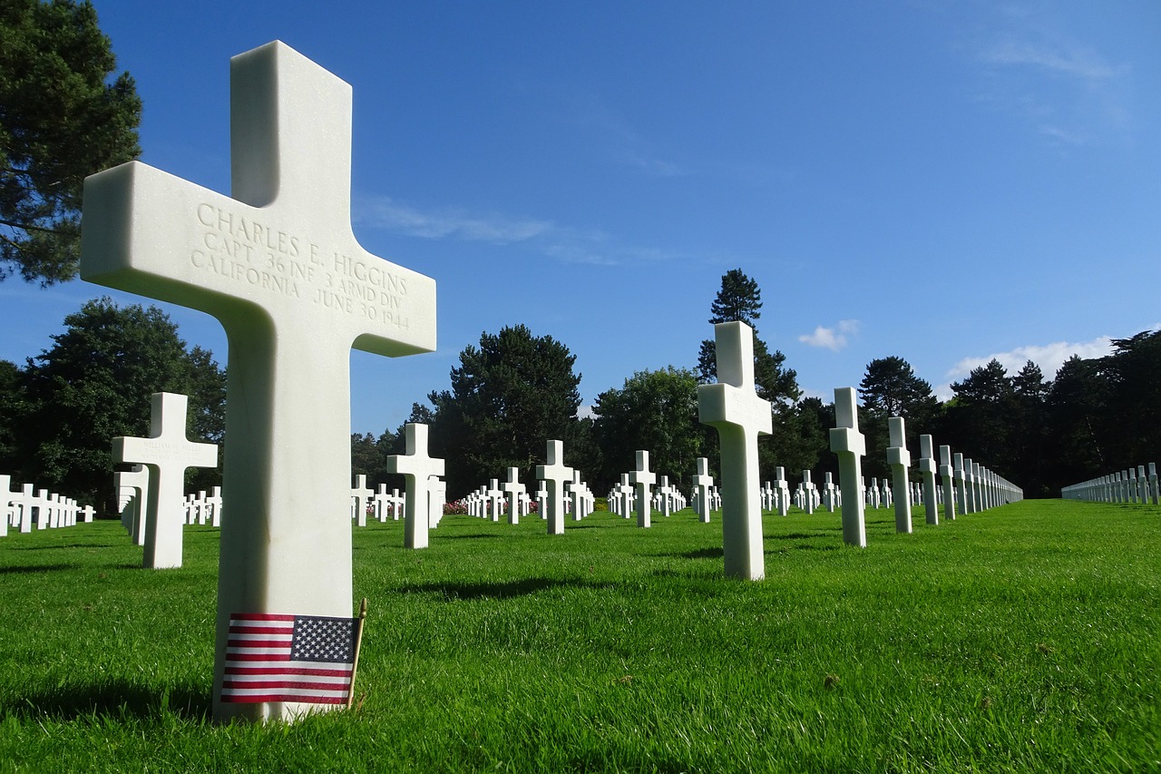 cemetery american normandy free photo