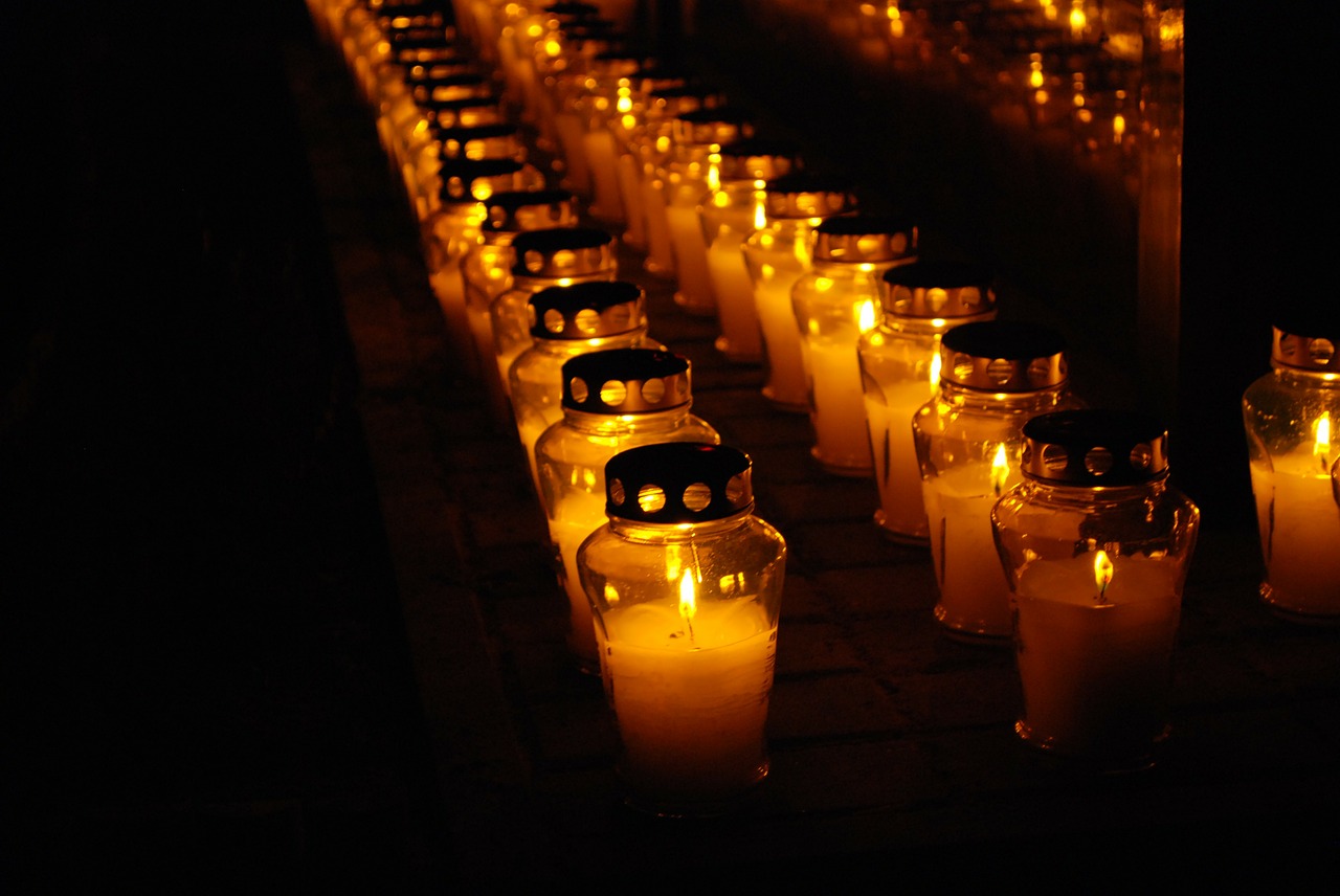 cemetery candle candles free photo