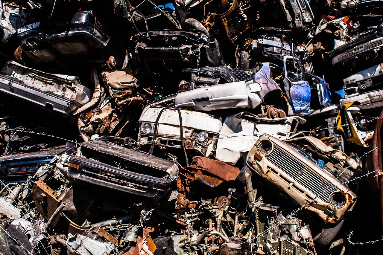 cemetery  machinery  dump free photo