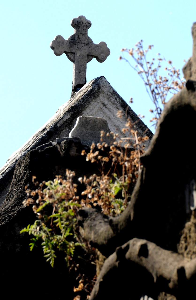 cemetery cross building free photo