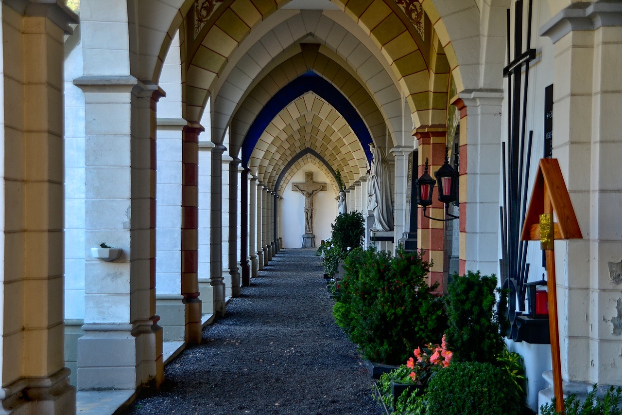 cemetery  arcades  religion free photo