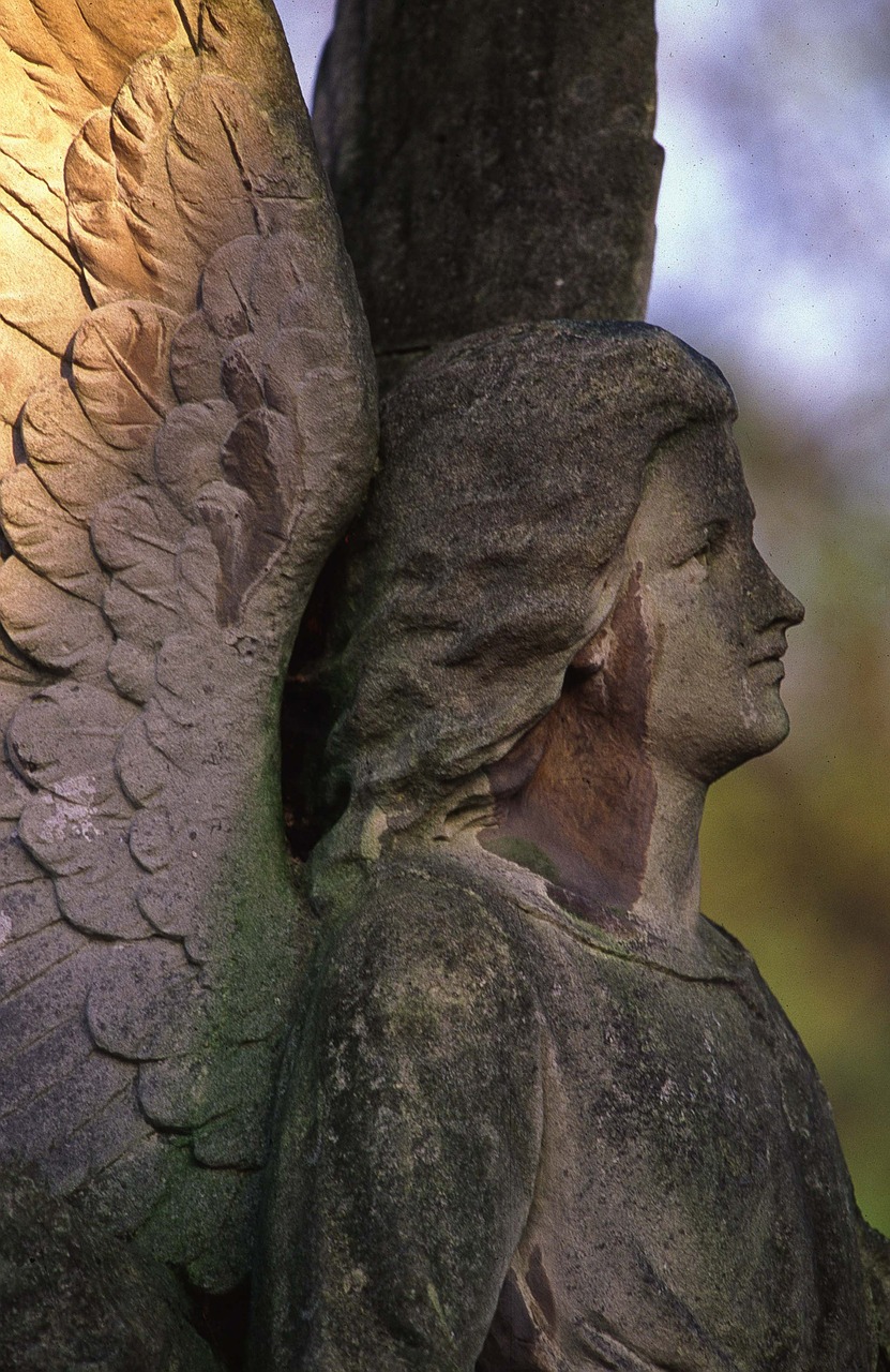 cemetery all souls' day statues free photo