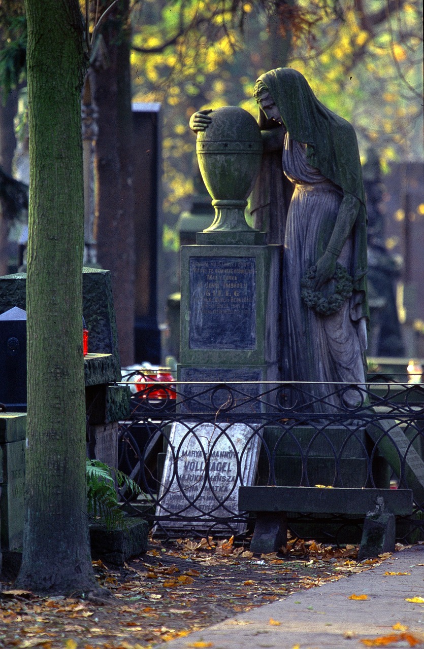 cemetery powązki statues free photo