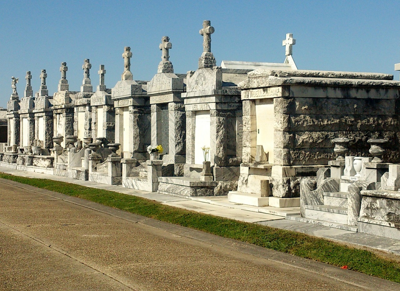 cemetery crypts graves free photo