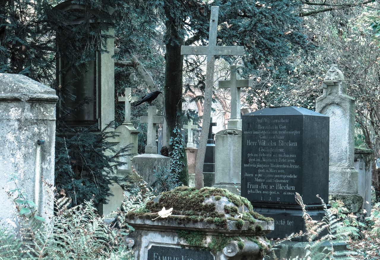 cemetery munich grave stones free photo