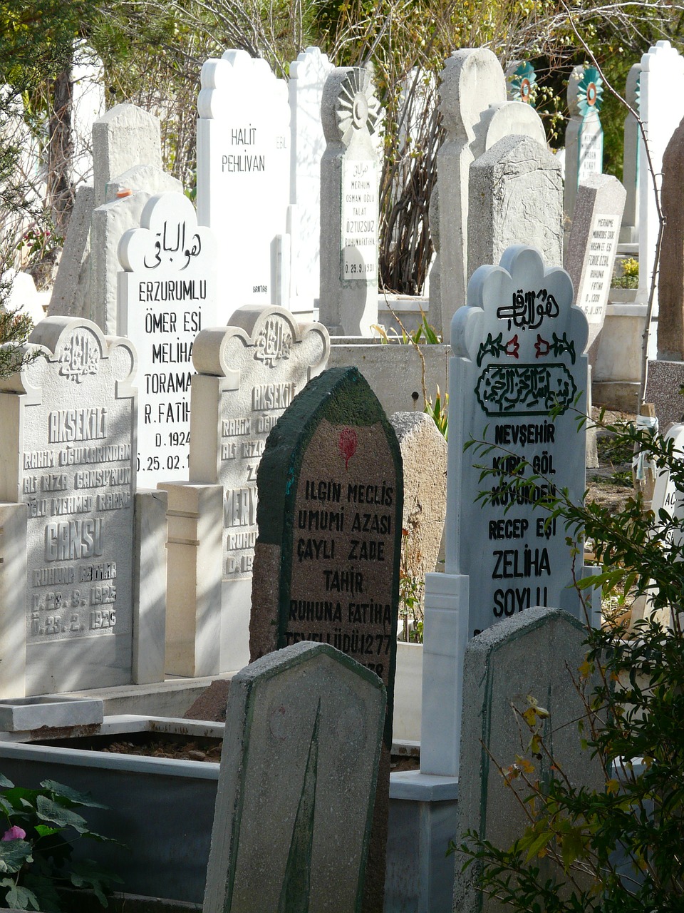 cemetery grave stones turkey free photo