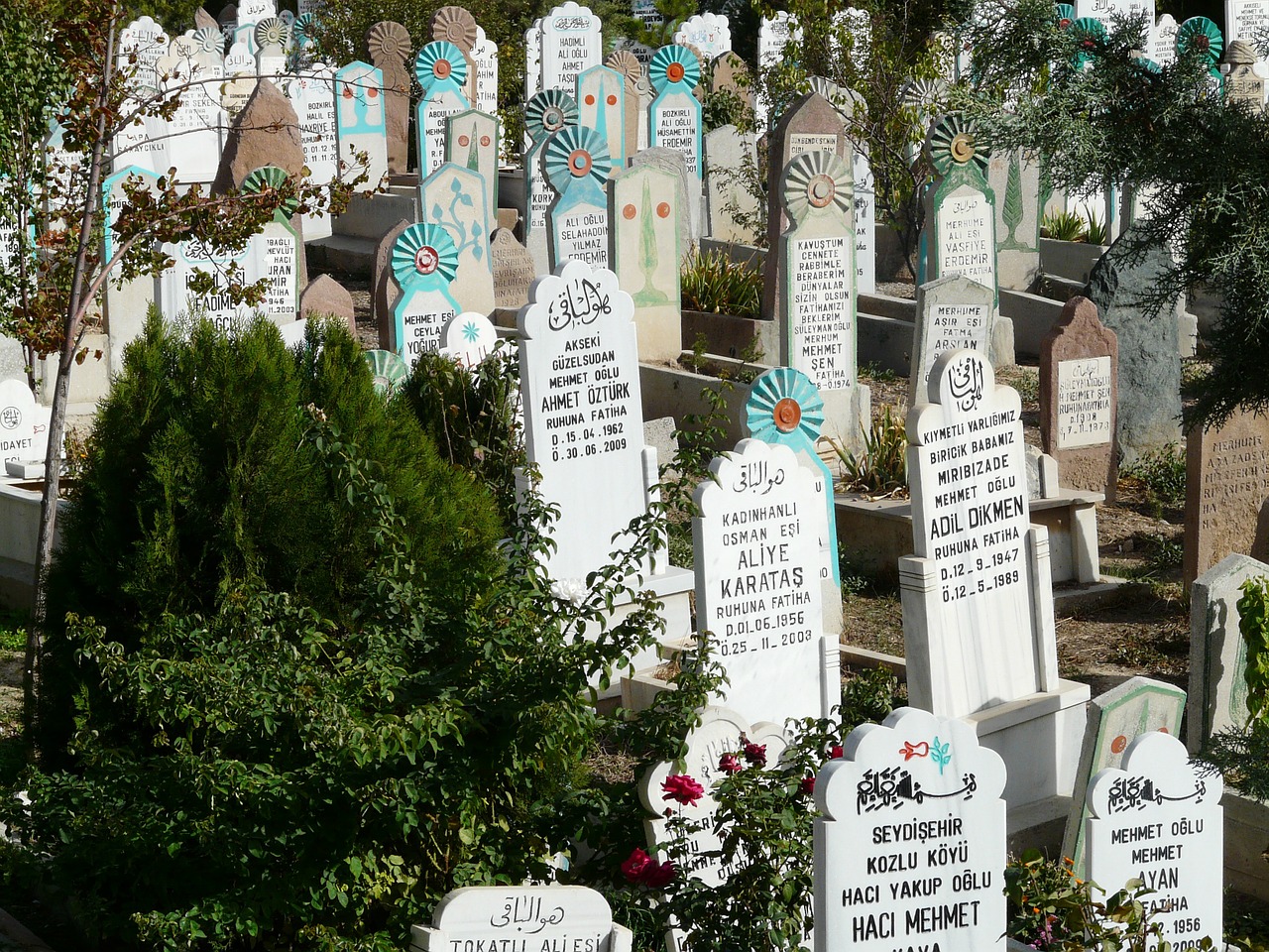 cemetery grave stones turkey free photo