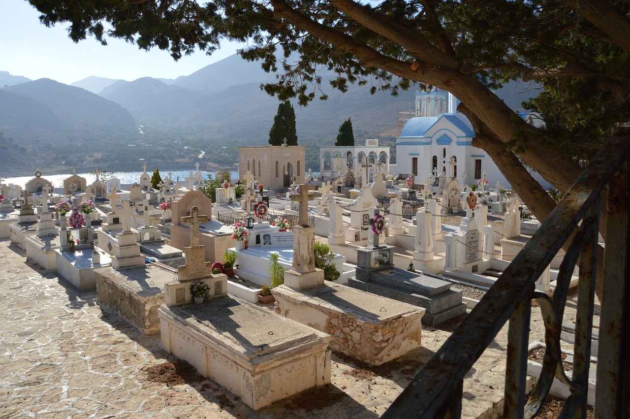 cemetery yard chalki free photo