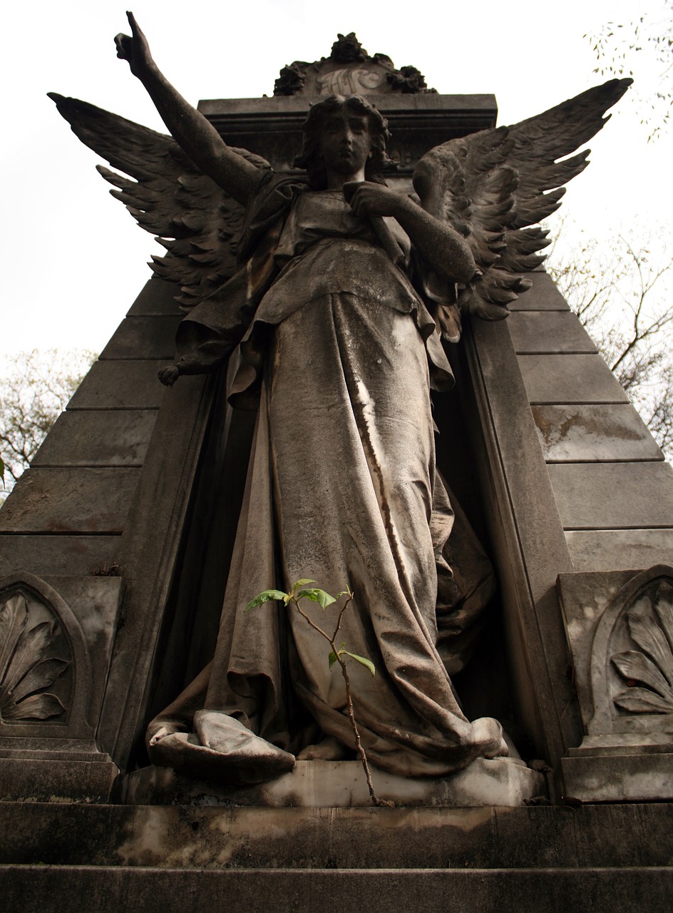 cemetery tomb art sculptures free photo