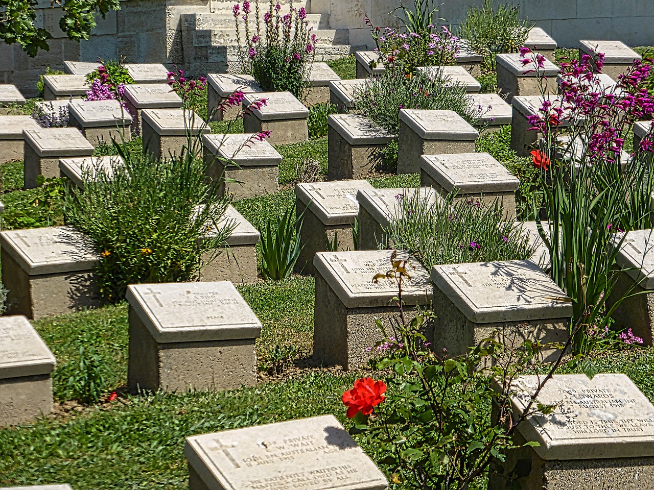 cemetery headstones graves free photo