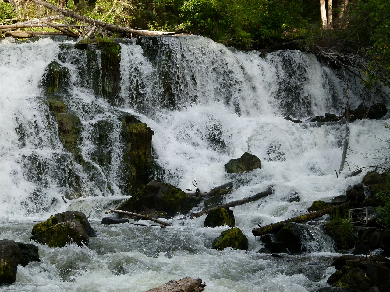 centennial falls rushing water free photo