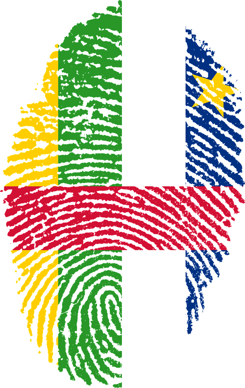 central african republic flag fingerprint free photo