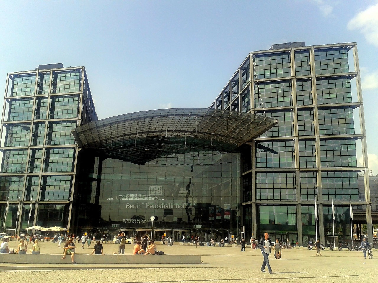 central station berlin glass facade free photo