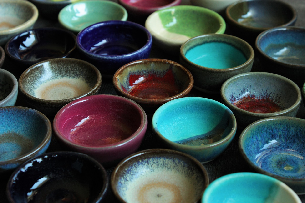 ceramics bowls colorful free photo