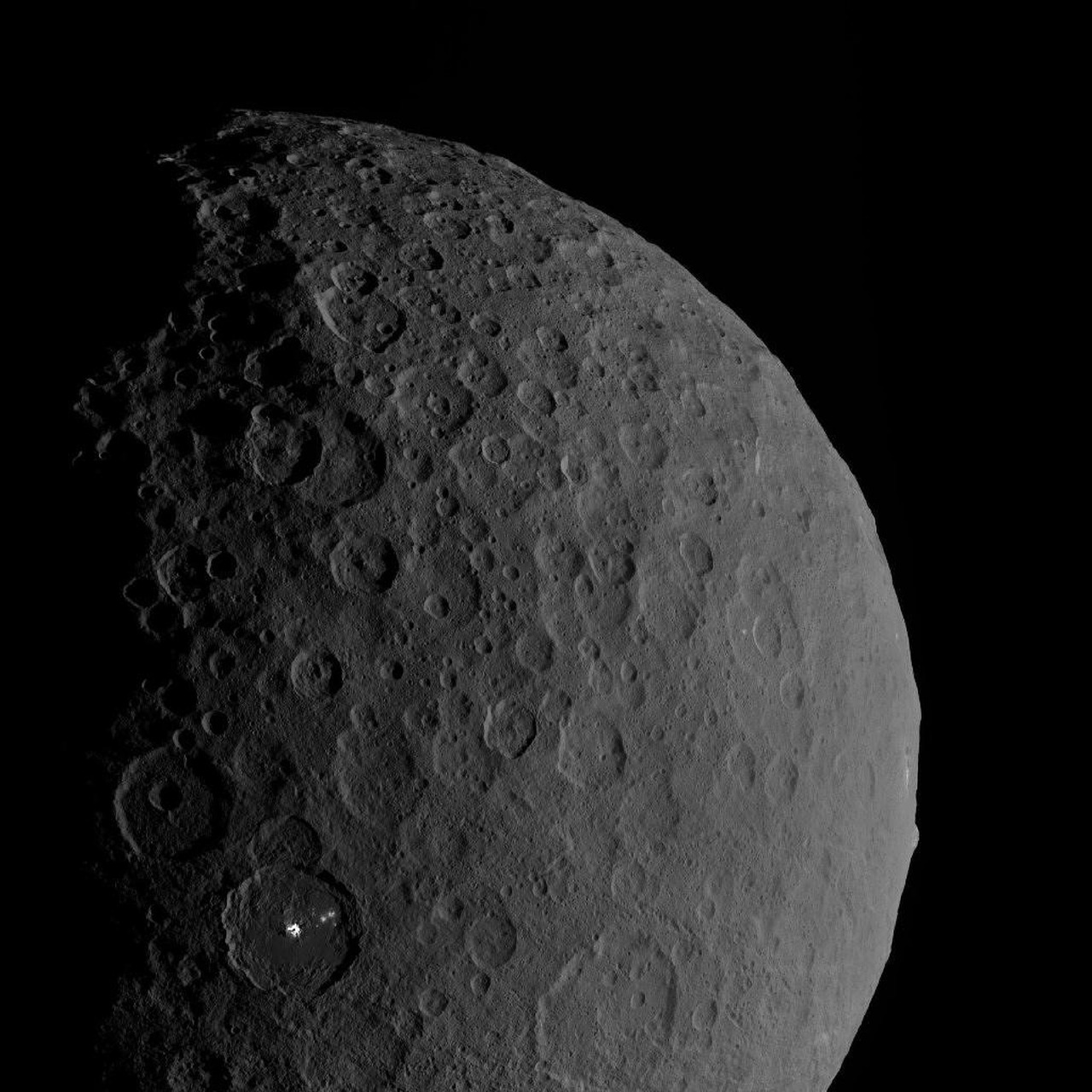 ceres asteroid space crater free photo