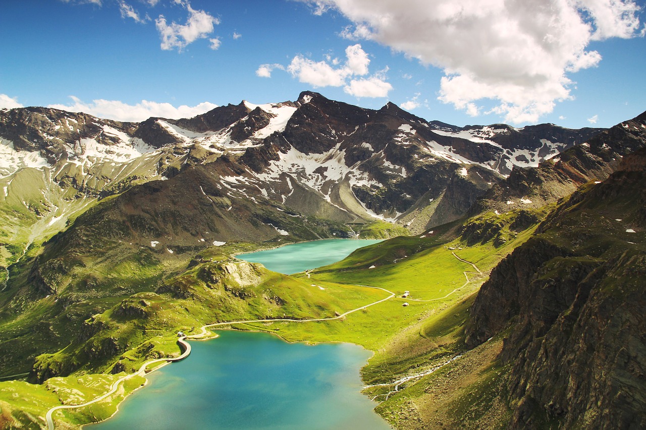 ceresole lake italy free photo