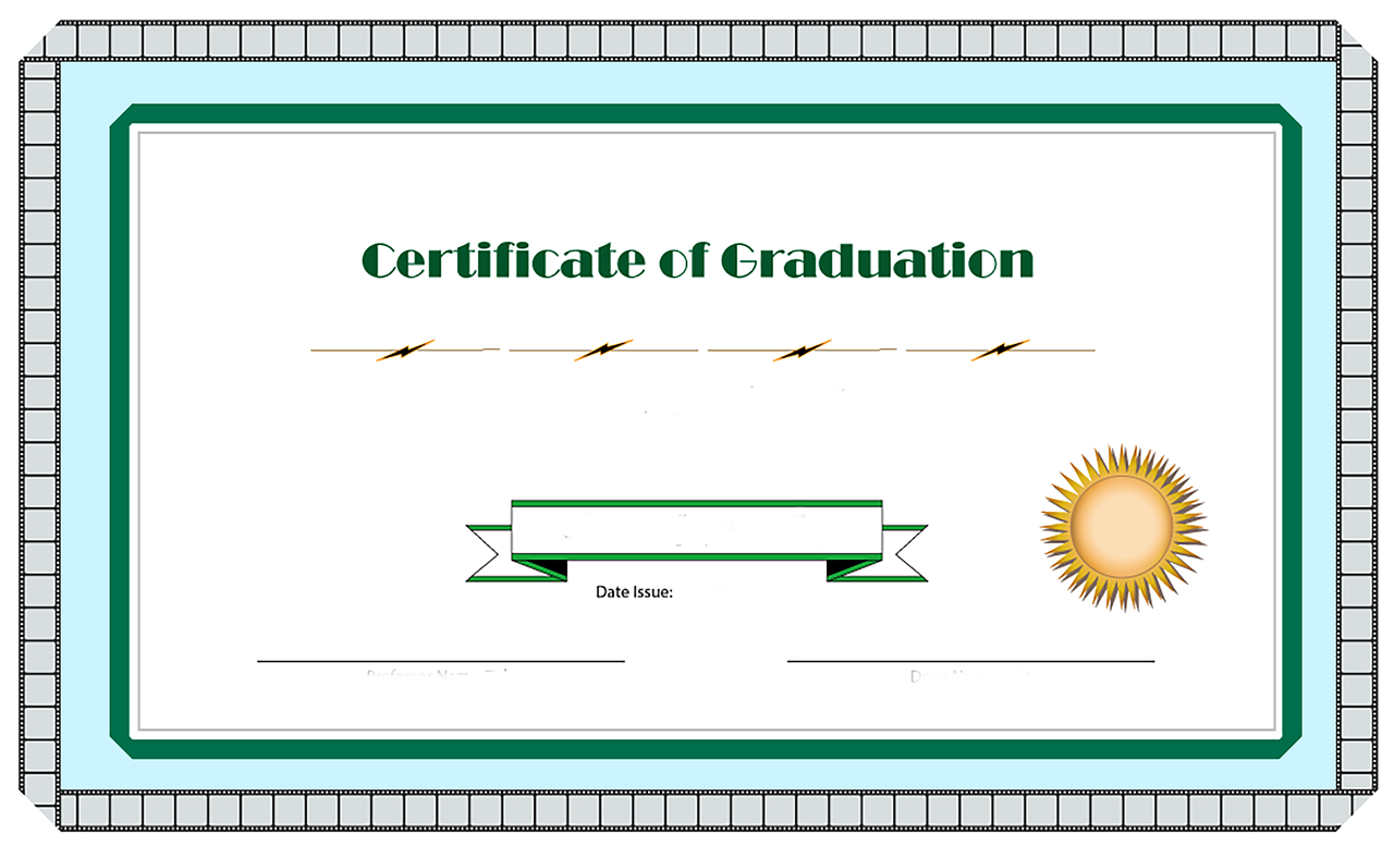 certificate graduation filmstrip free photo