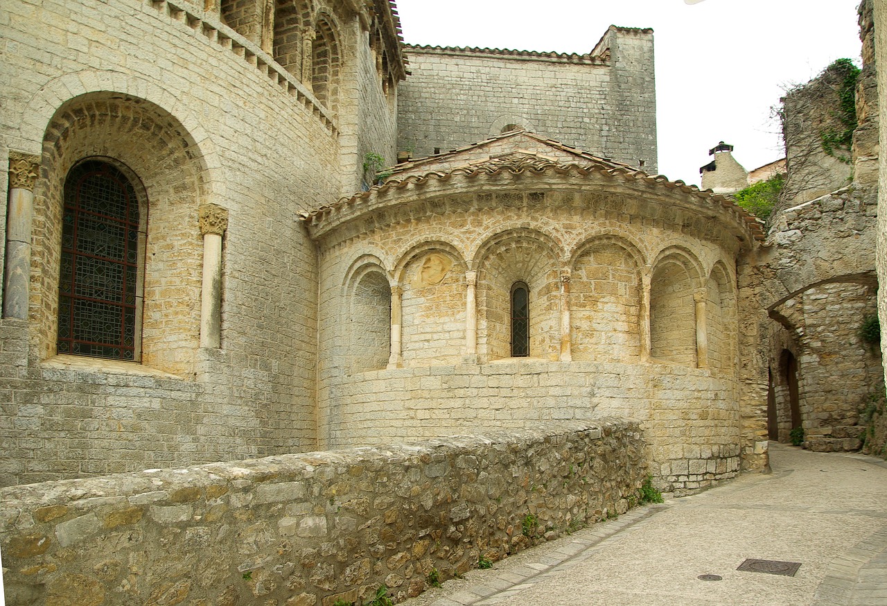cévennes romanesque church medieval village free photo