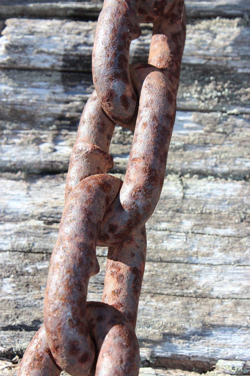 chain rusty chain links free photo