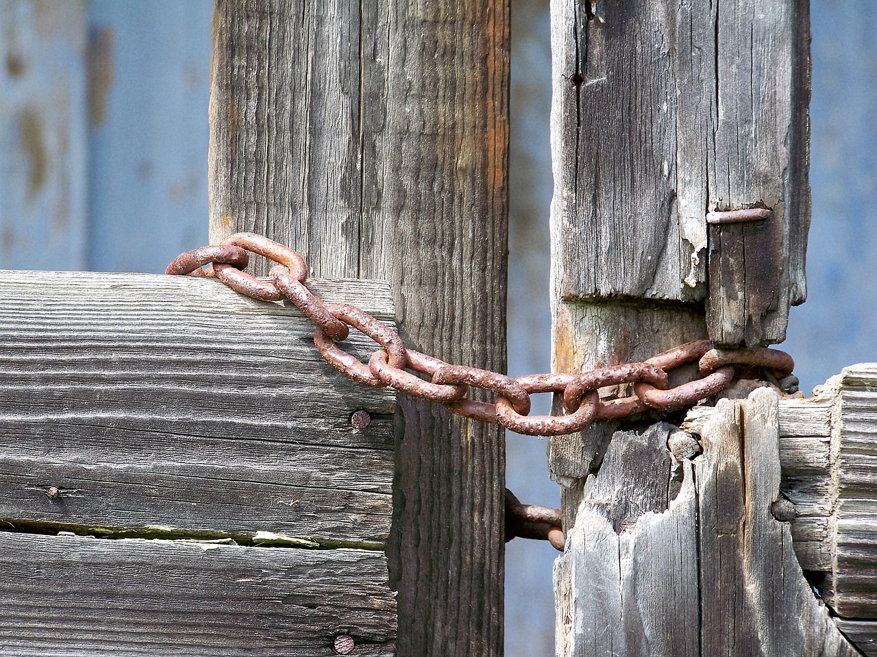 chain old wood free photo