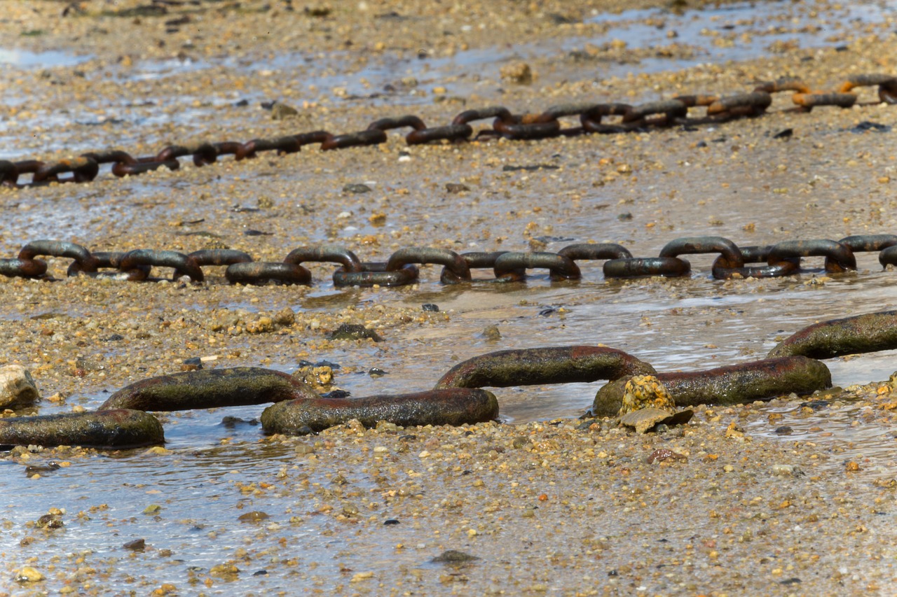 chain  rust  beach free photo