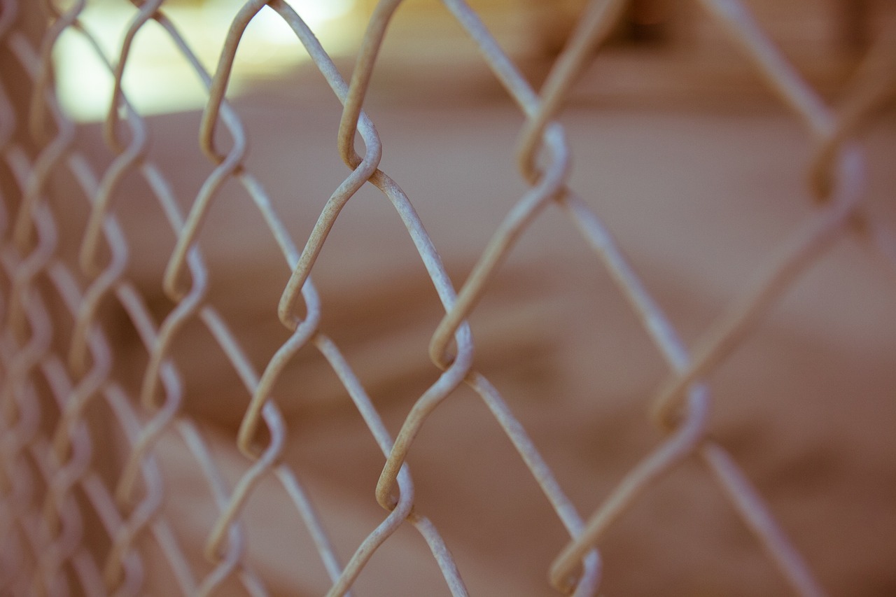 chain link fence fencing free photo