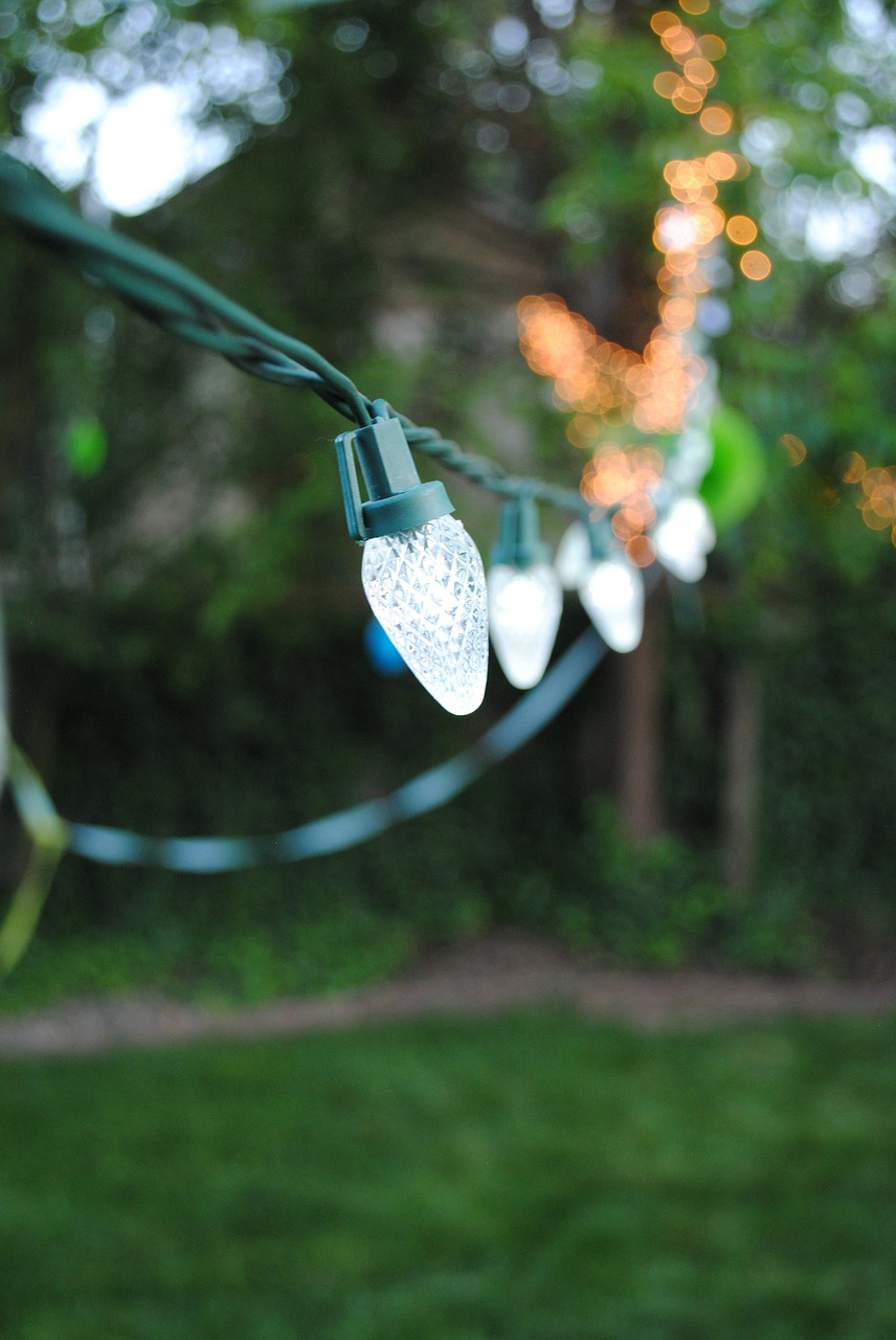 chain of lights light outdoor free photo