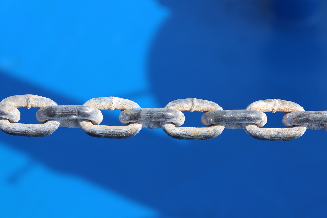 chains blue link free photo