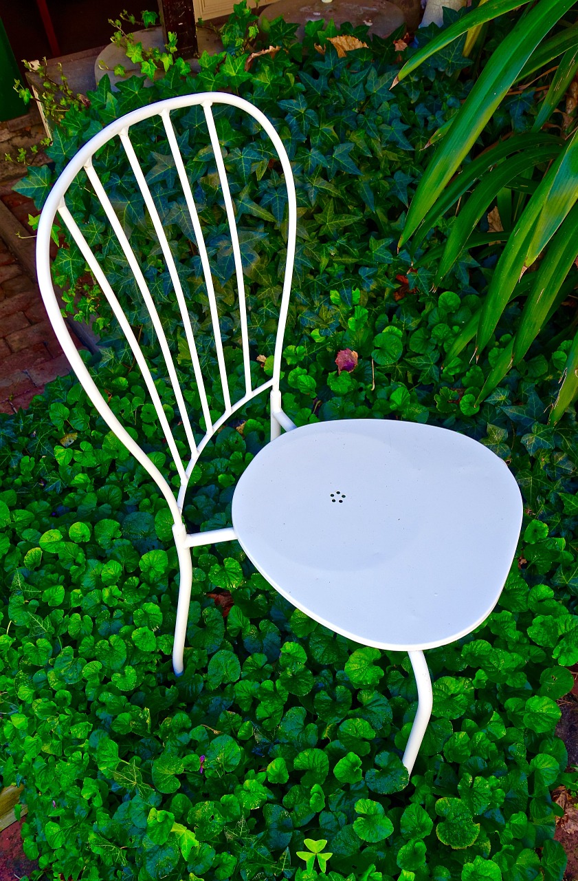 chair white garden free photo