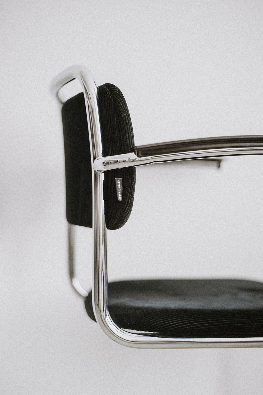 chair black and white steel free photo