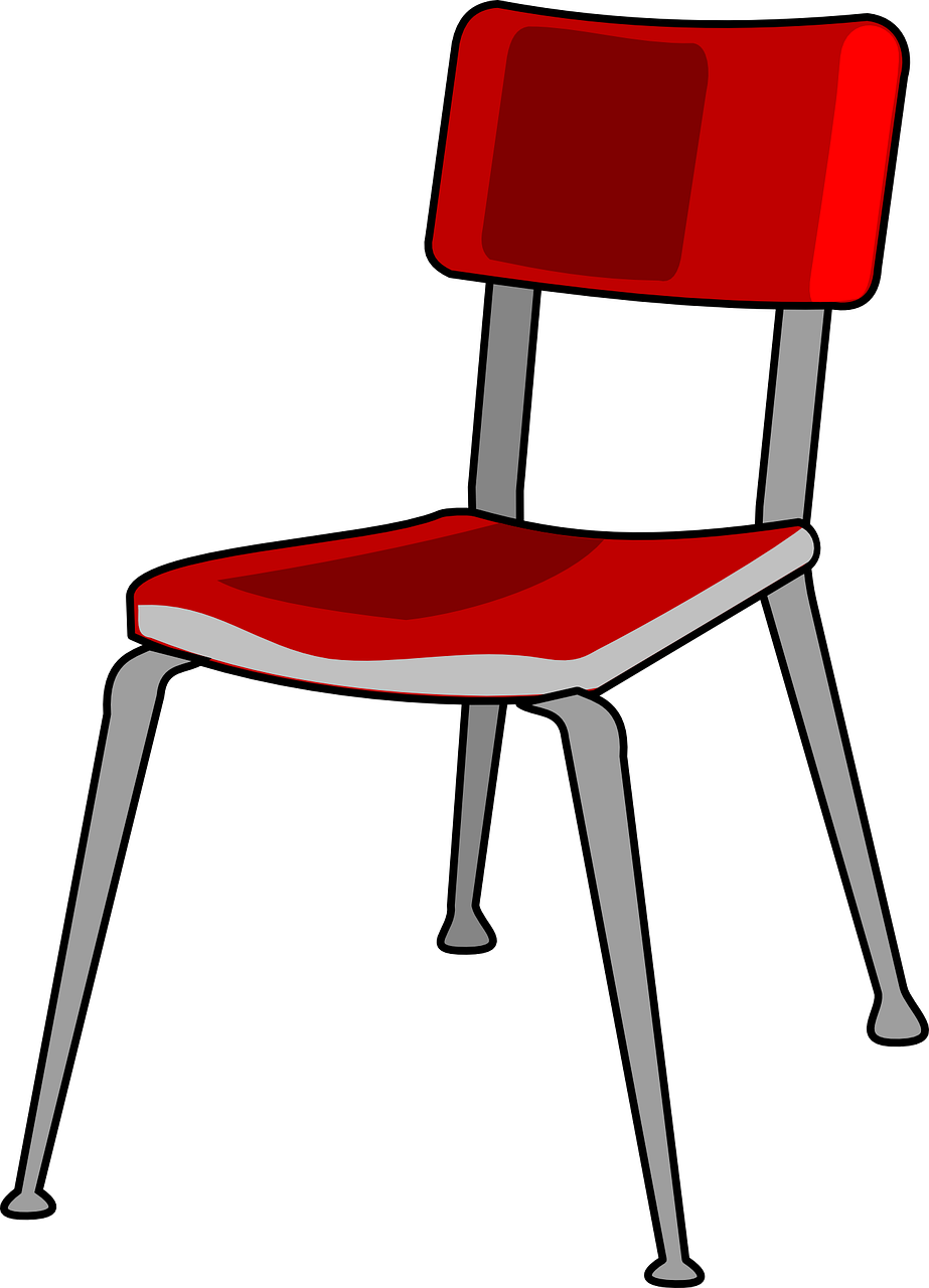 chair red metal free photo