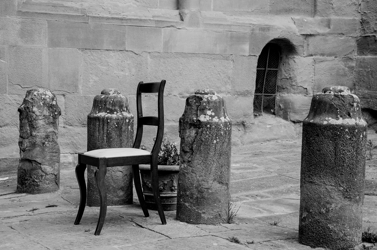 chair black and white ancient free photo