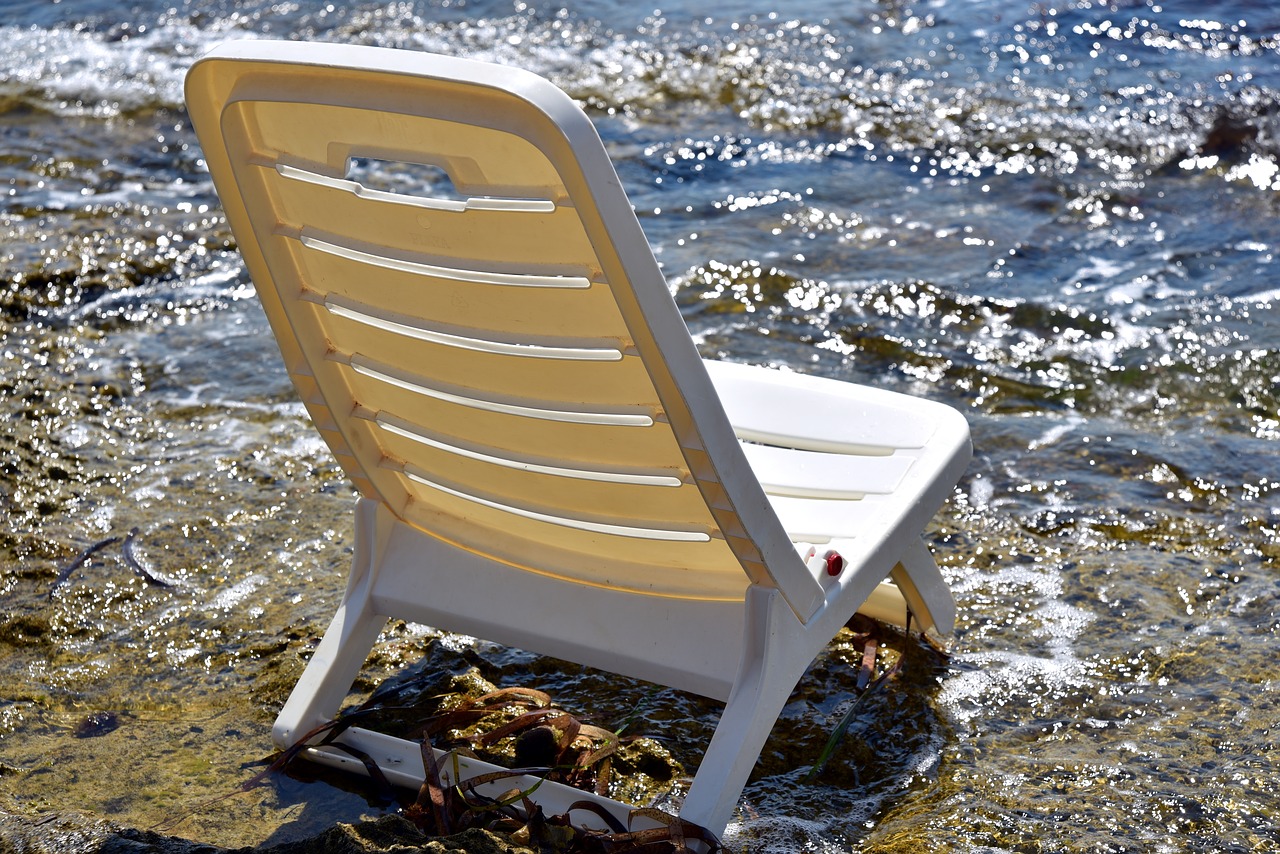 chair  plastic  sea free photo