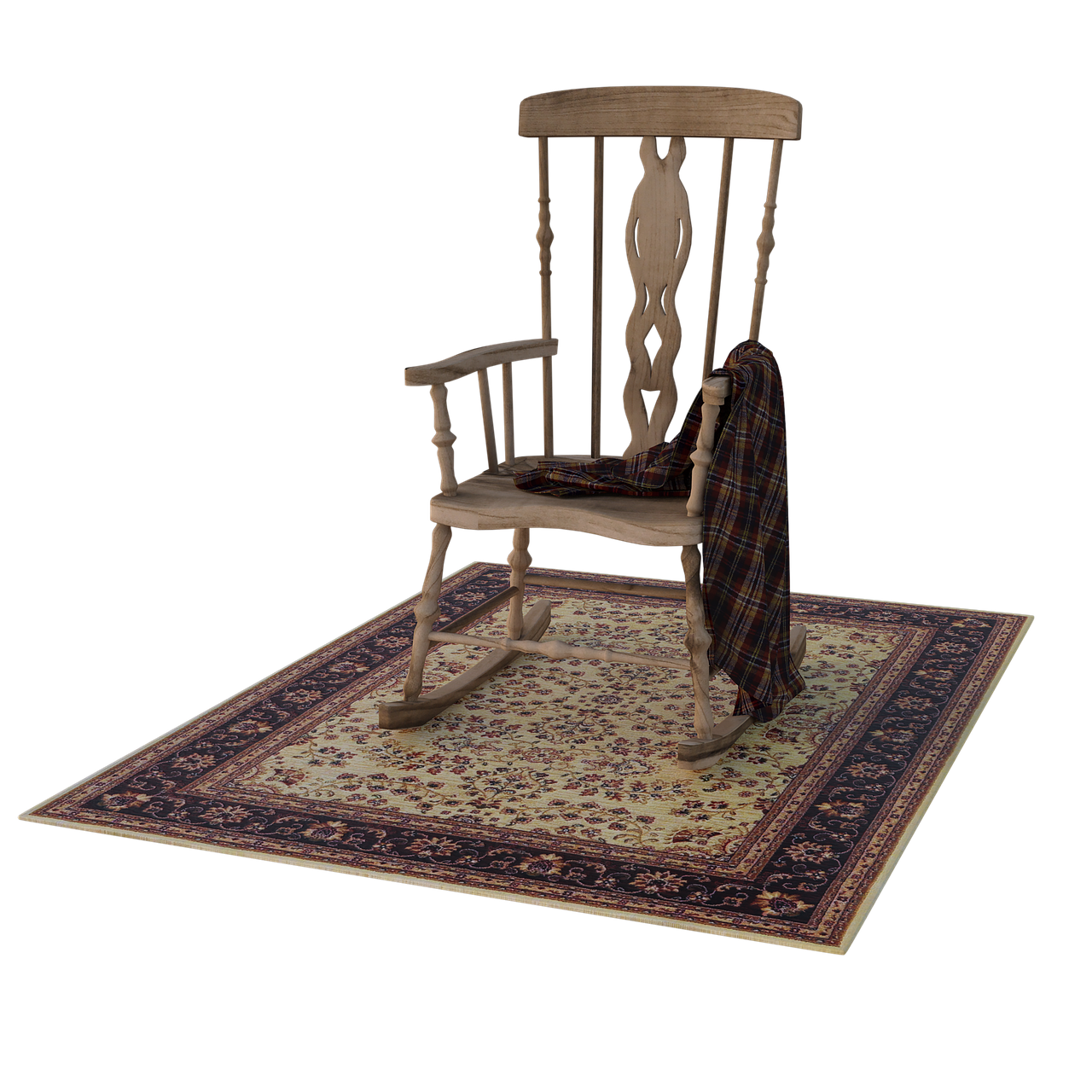 chair  rocker  rug free photo
