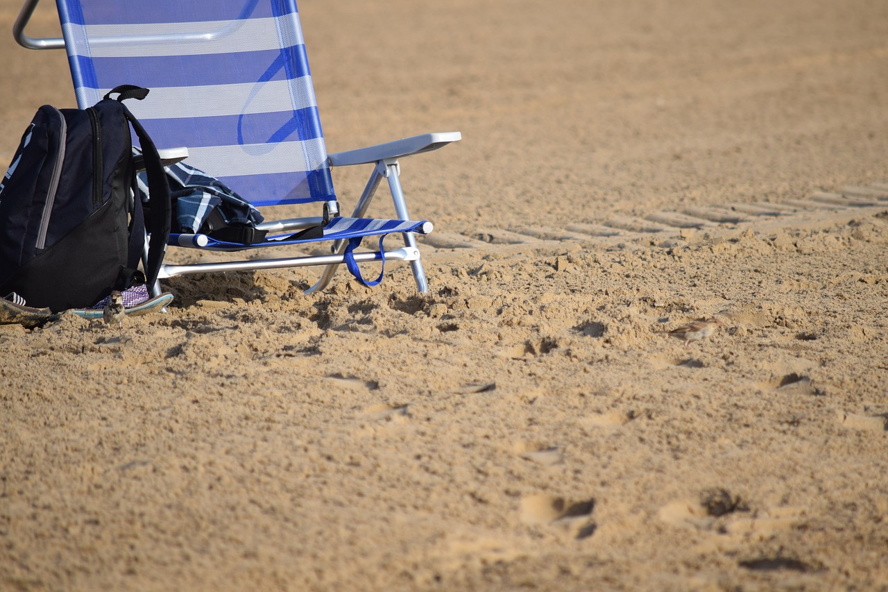 chair  beach  sand free photo