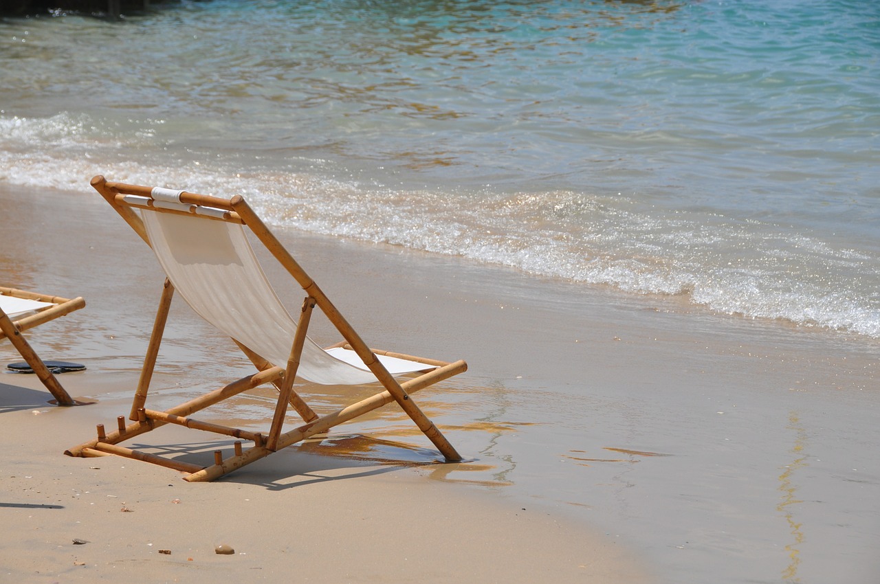 chair sea shore free photo