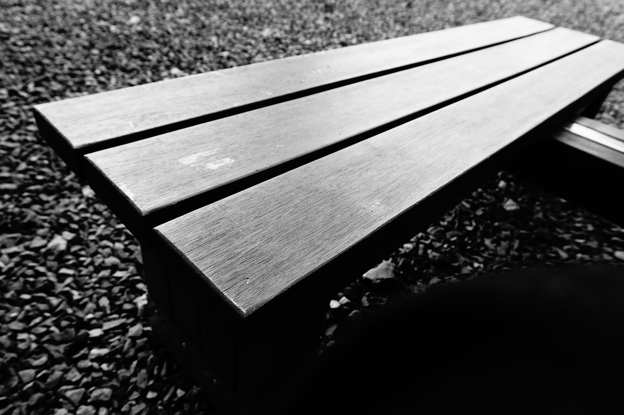 chair bench black and white free photo