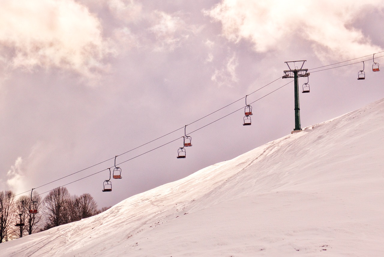 chairlift ski white free photo