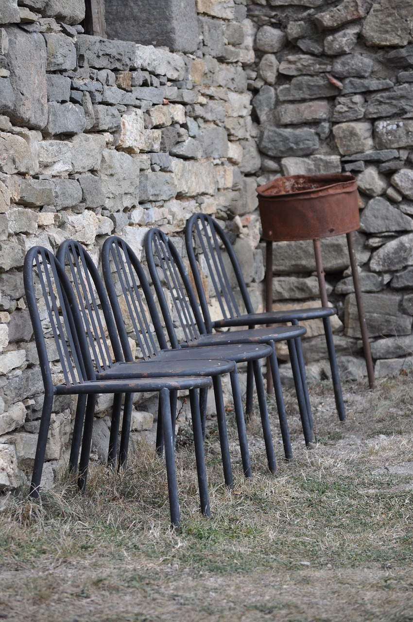 chairs rustic iron free photo